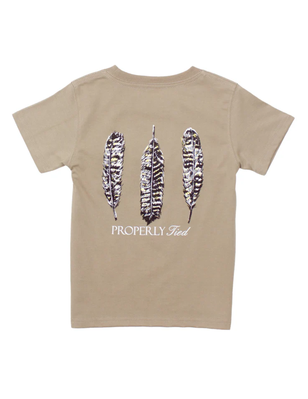 properly tied T-Shirt Short Sleeve - Triple Feather - Sand