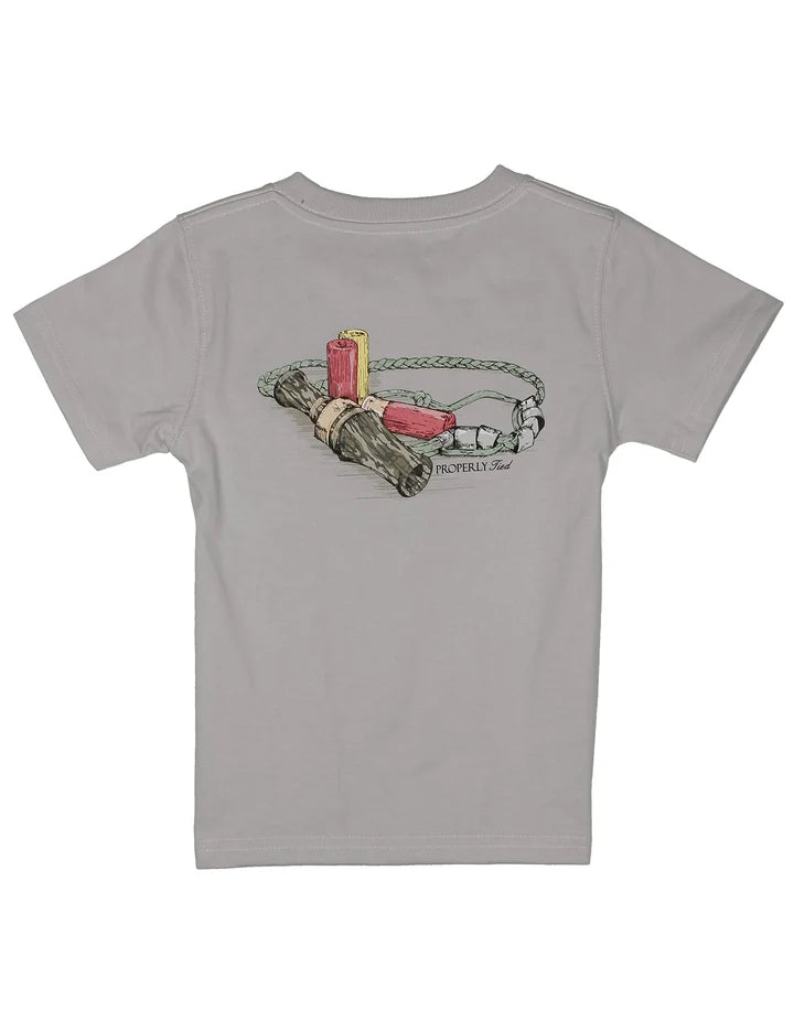properly tied T-Shirt Short Sleeve - The Call - Ice Grey