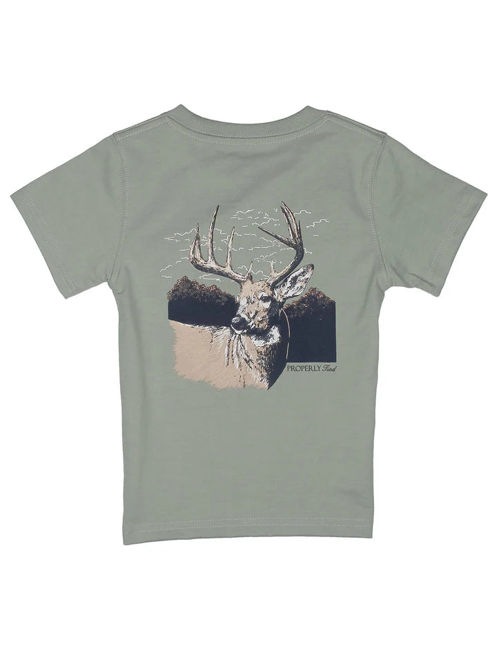 properly tied T-Shirt Short Sleeve - Buck - Sage