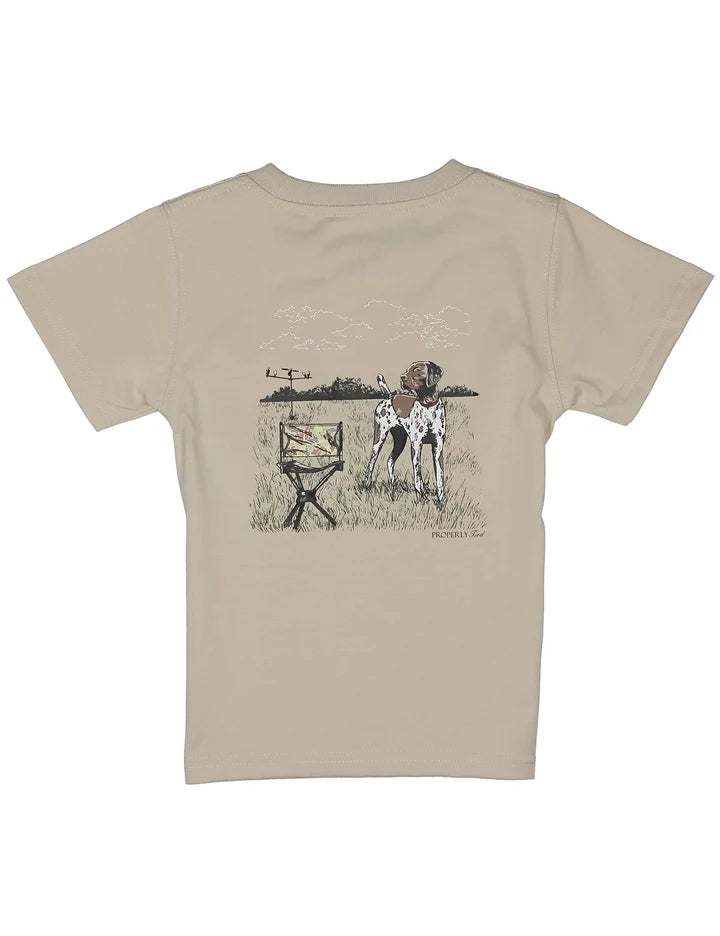 properly tied T-Shirt Short Sleeve - Dove Hunt - Linen