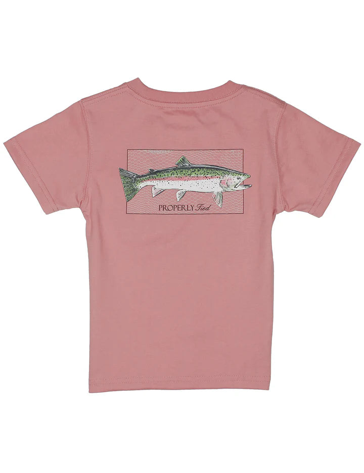 properly tied T-Shirt Short Sleeve - Rainbow Trout - Salmon
