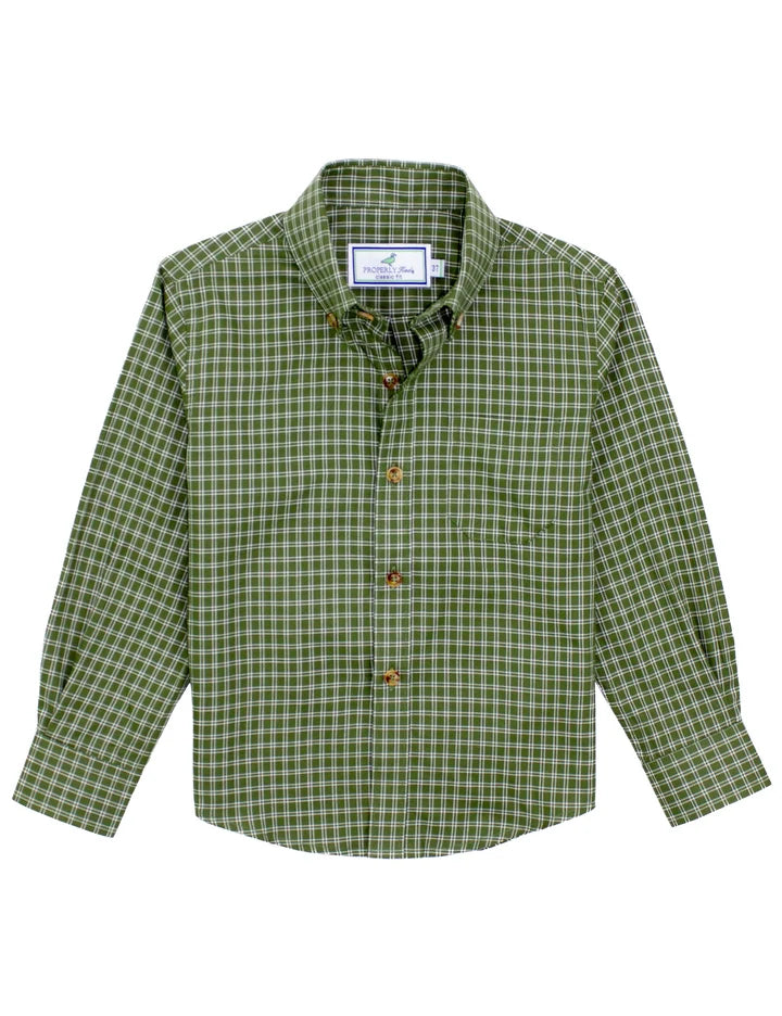 properly tied Woodland Sportshirt - Cypress Needle