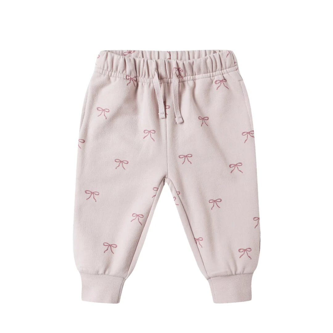 quincy mae Relaxed Fleece Sweatpant - Bows