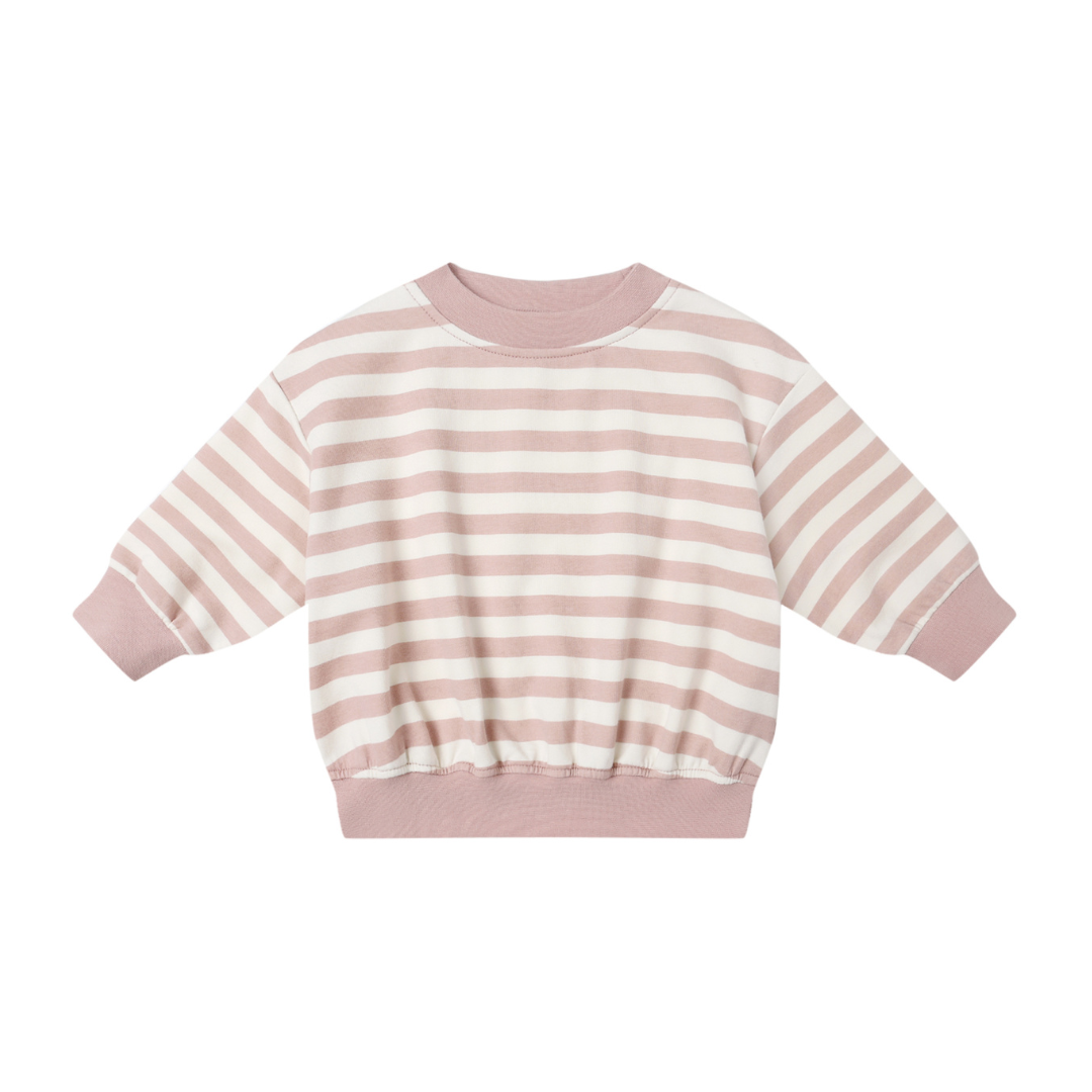 Relaxed Sweatshirt - Pink Stripe