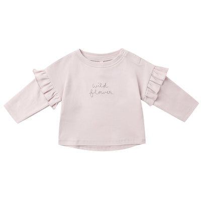 quincy mae Ruffle Long Sleeve Tee - Wild Flower