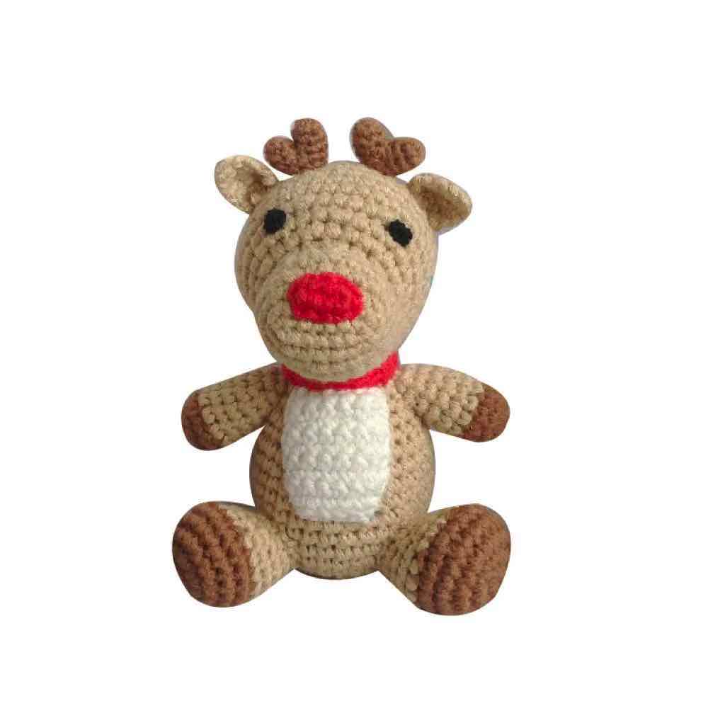 Reindeer Hand Crochet Rattle
