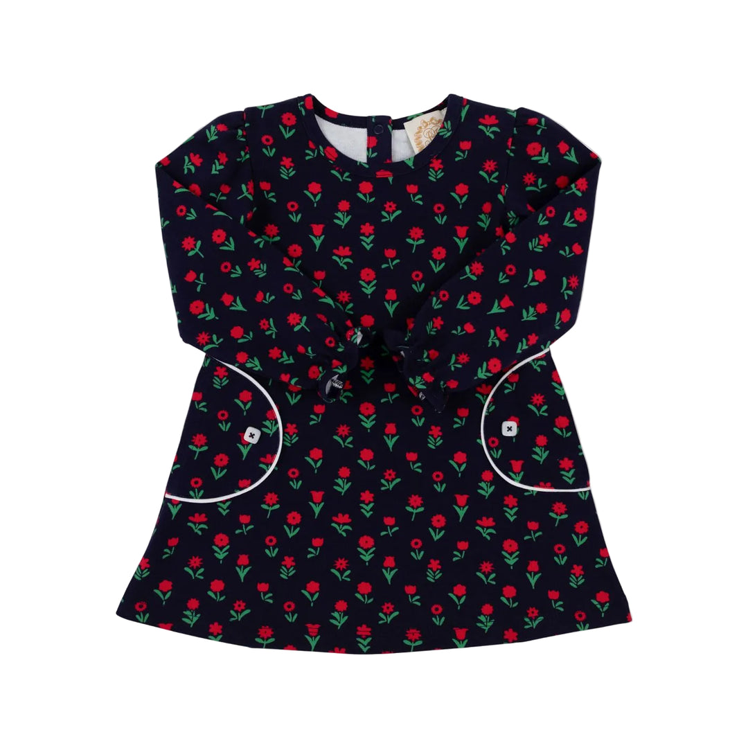tbbc sadie sweatshirt dress Prescott Farm Flowers/Worth Ave White