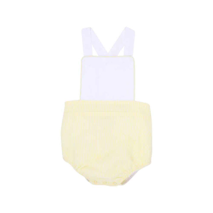 Sayre Sunsuit - Worth Avenue White With Seaside Sunny Yellow Seersucker