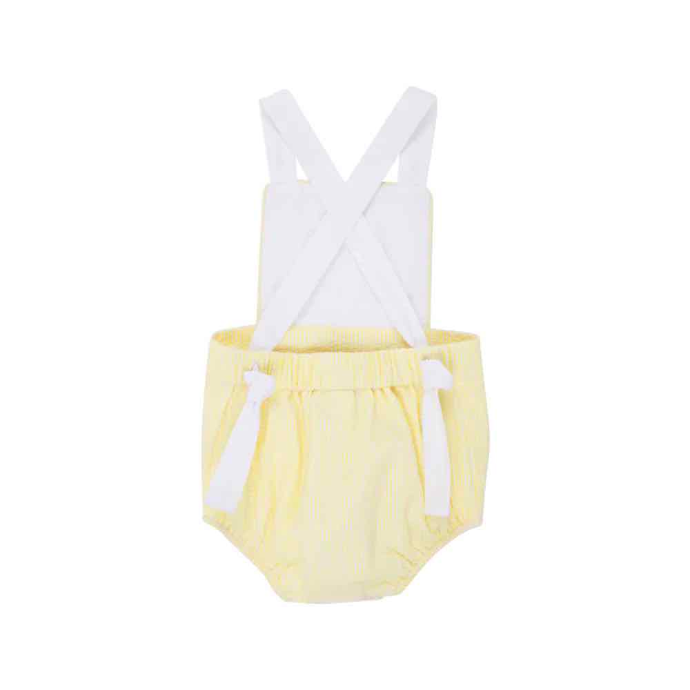 Sayre Sunsuit - Worth Avenue White With Seaside Sunny Yellow Seersucker