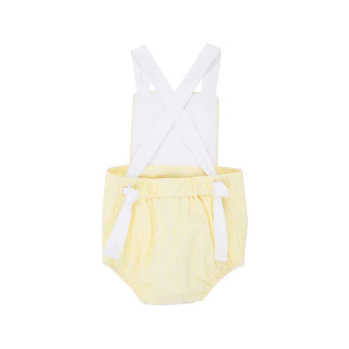 Sayre Sunsuit - Worth Avenue White With Seaside Sunny Yellow Seersucker