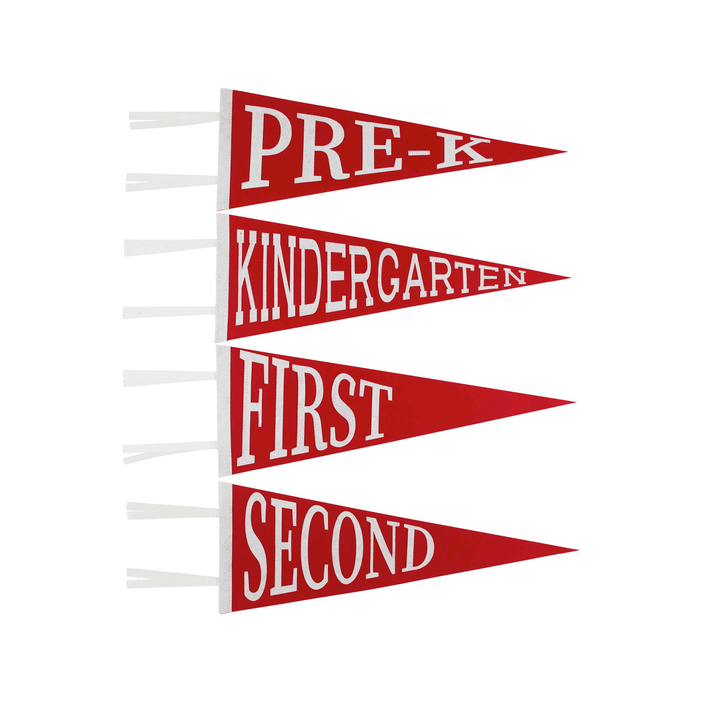 Back To School Pennants - Red