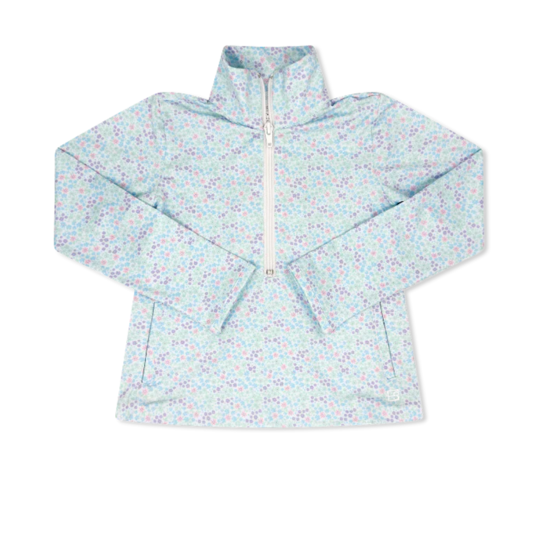 set athletics lullaby set Heather Half Zip - Frosted Floral
