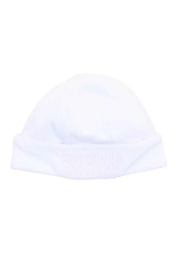 Smocked Gown and Hat SET - White