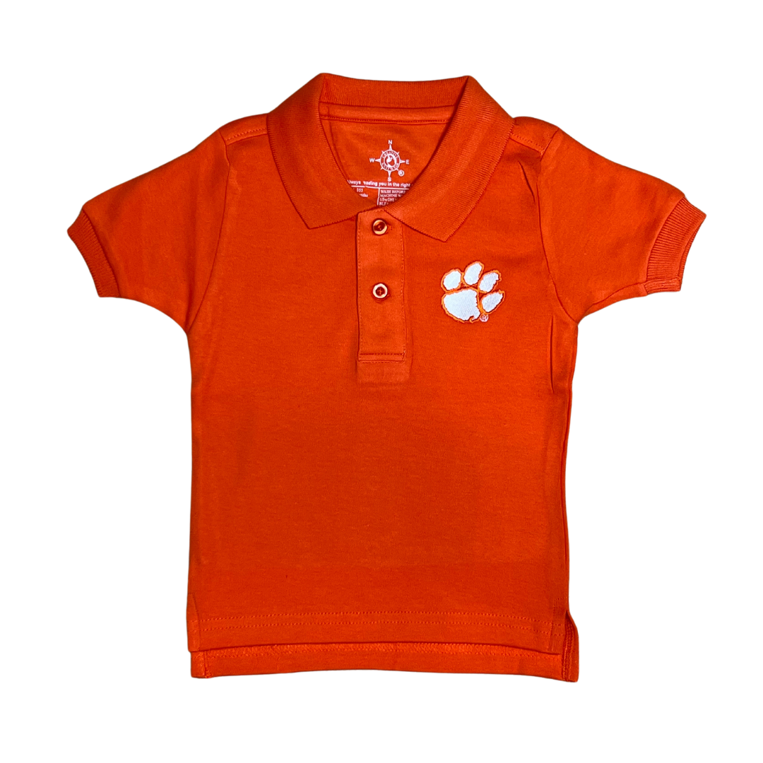 Solid Polo - Orange and White