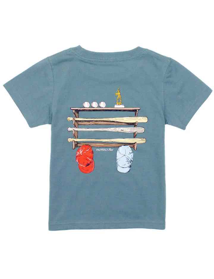 T-Shirt Short Sleeve - Bat Rack - Steel Blue