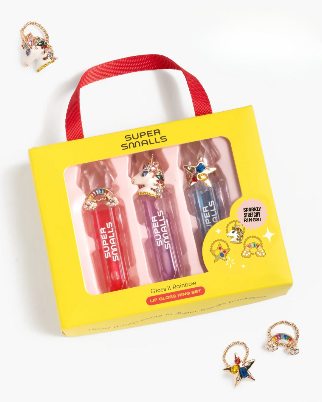 super smalls Gloss It Rainbow Lip Gloss Ring Set