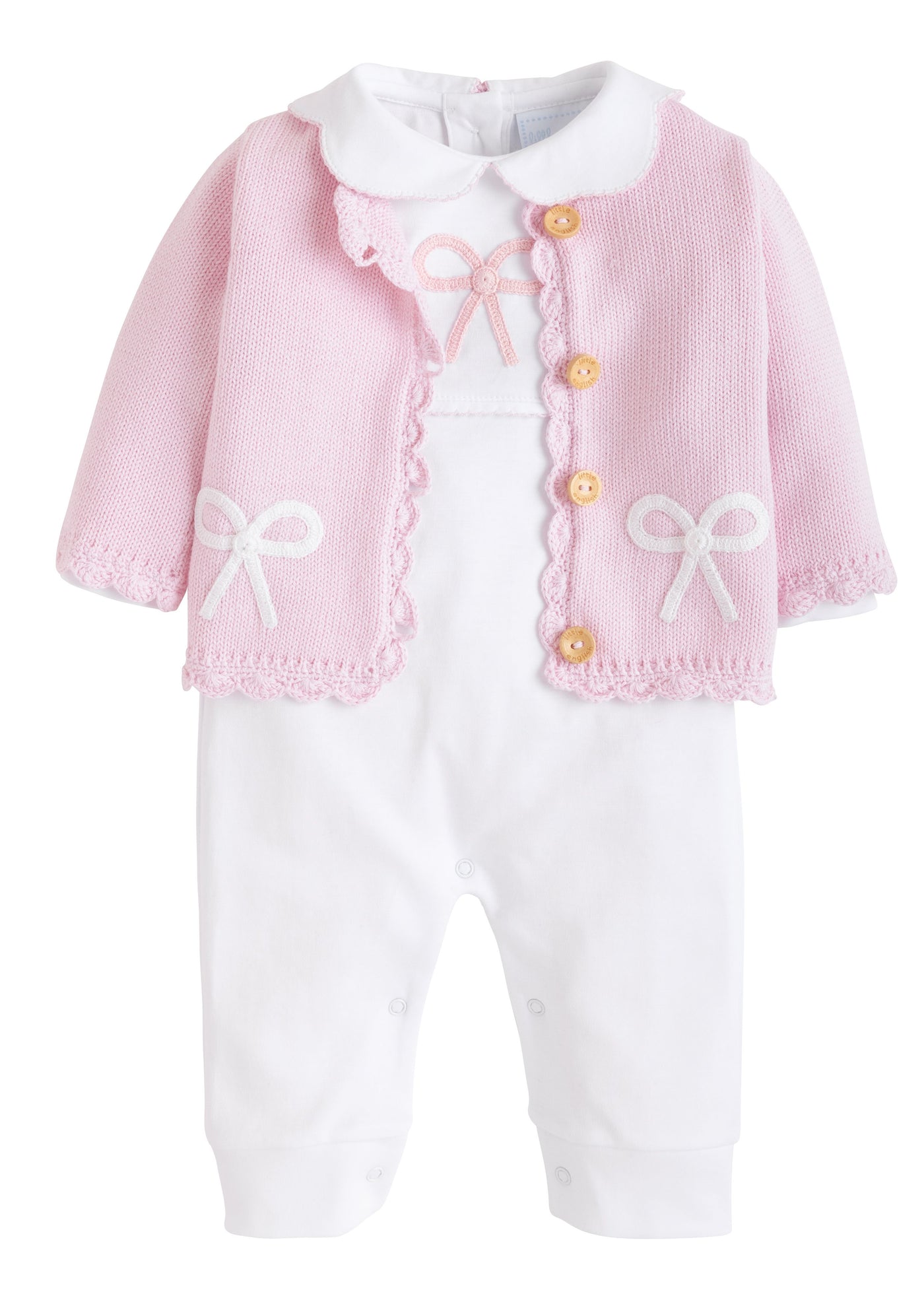 Sweater and Playsuit SET - Pink Bow