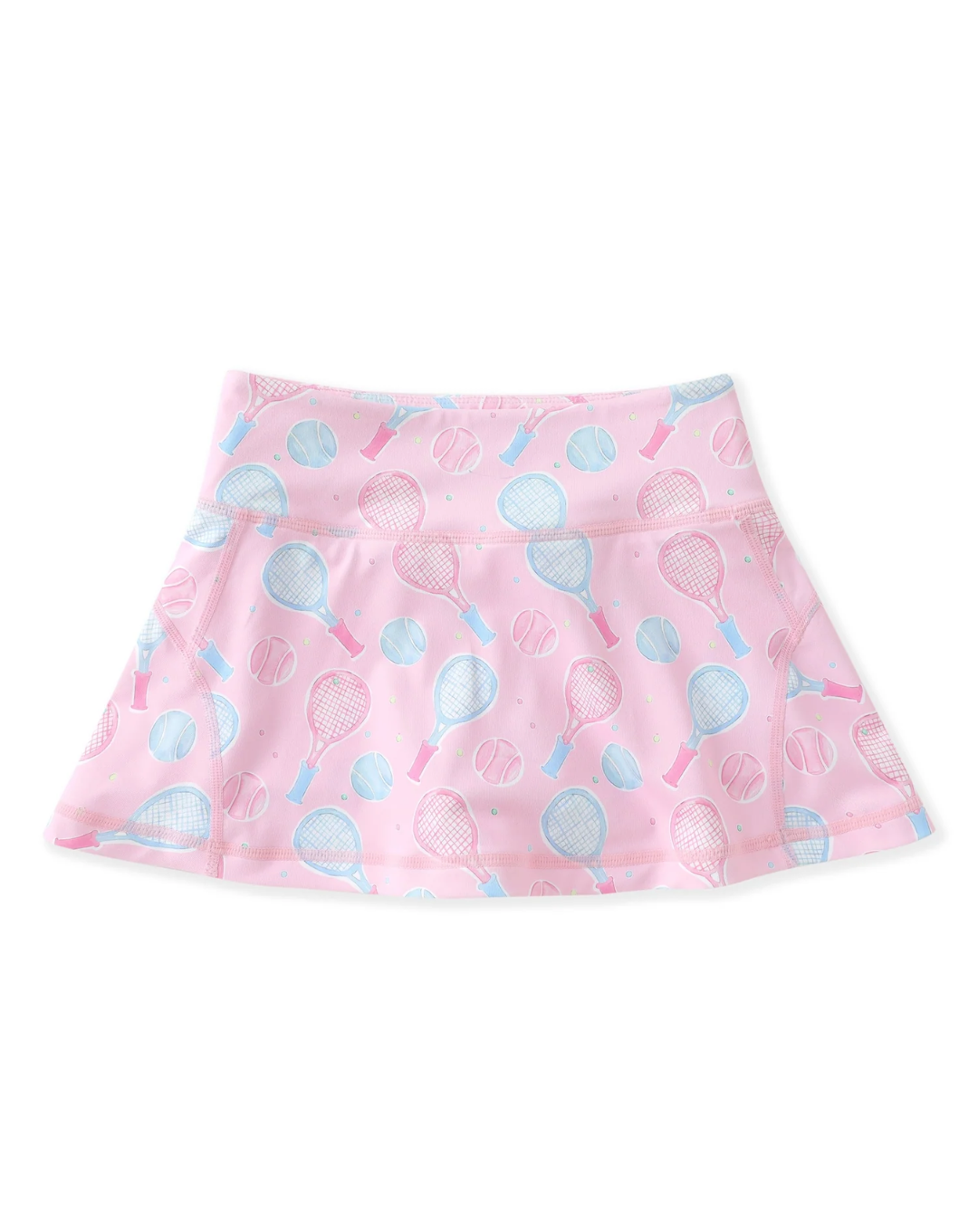 swoon baby Tennis Skort - Courtside pink with pink and blue tennis racquets