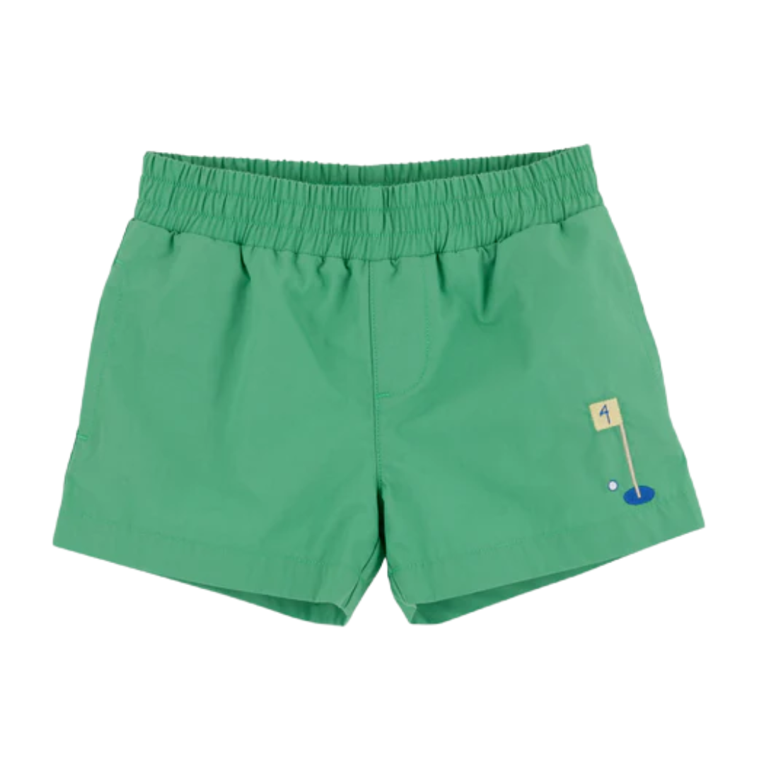 tbbc Sheffield Shorts - Gibson Island Green with Golf Embroidery