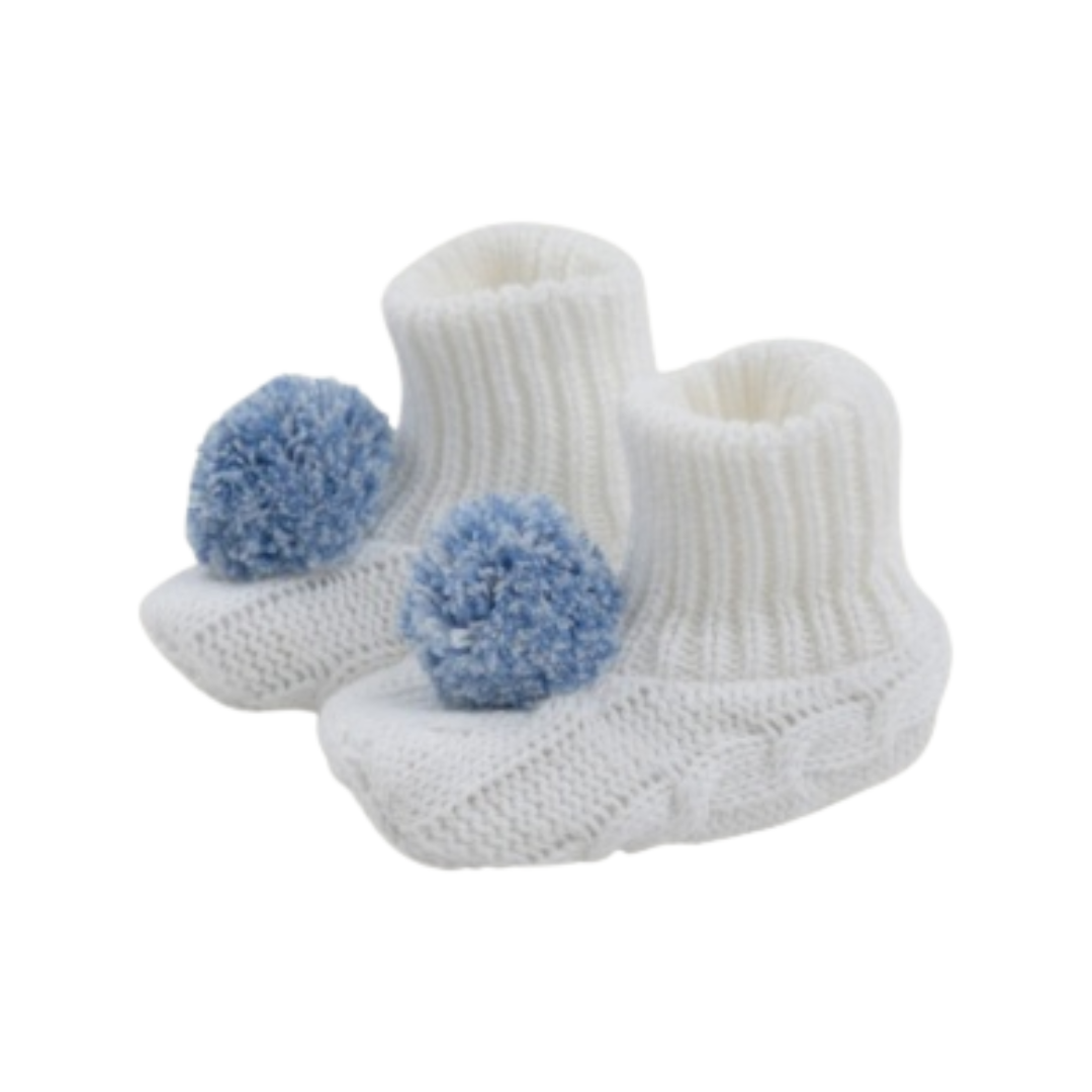 TBBC Bryer Bootie - Worth Avenue White with Buckhead Blue & Barbados Blue