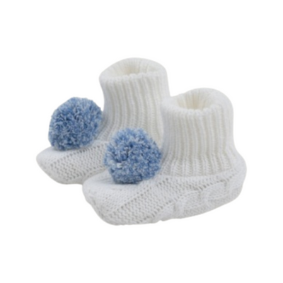 TBBC Bryer Bootie - Worth Avenue White with Buckhead Blue & Barbados Blue