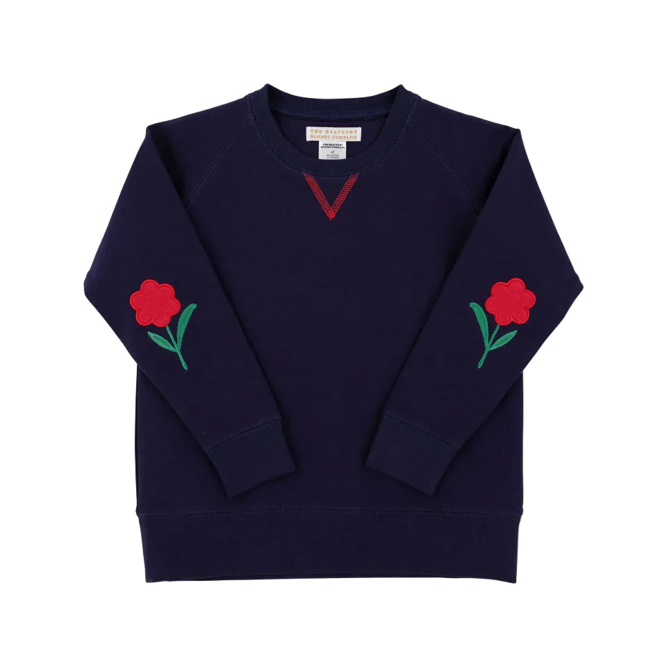 tbbc Cassidy Comfy Crewneck -  Nantucket Navy/Flowers