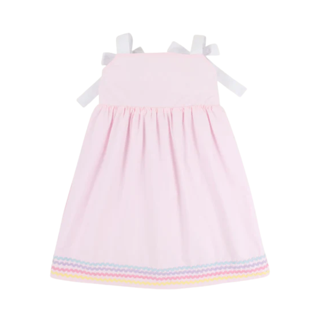 tbbc Macie Mini Dress - Palm Beach Pink with Worth Avenue White