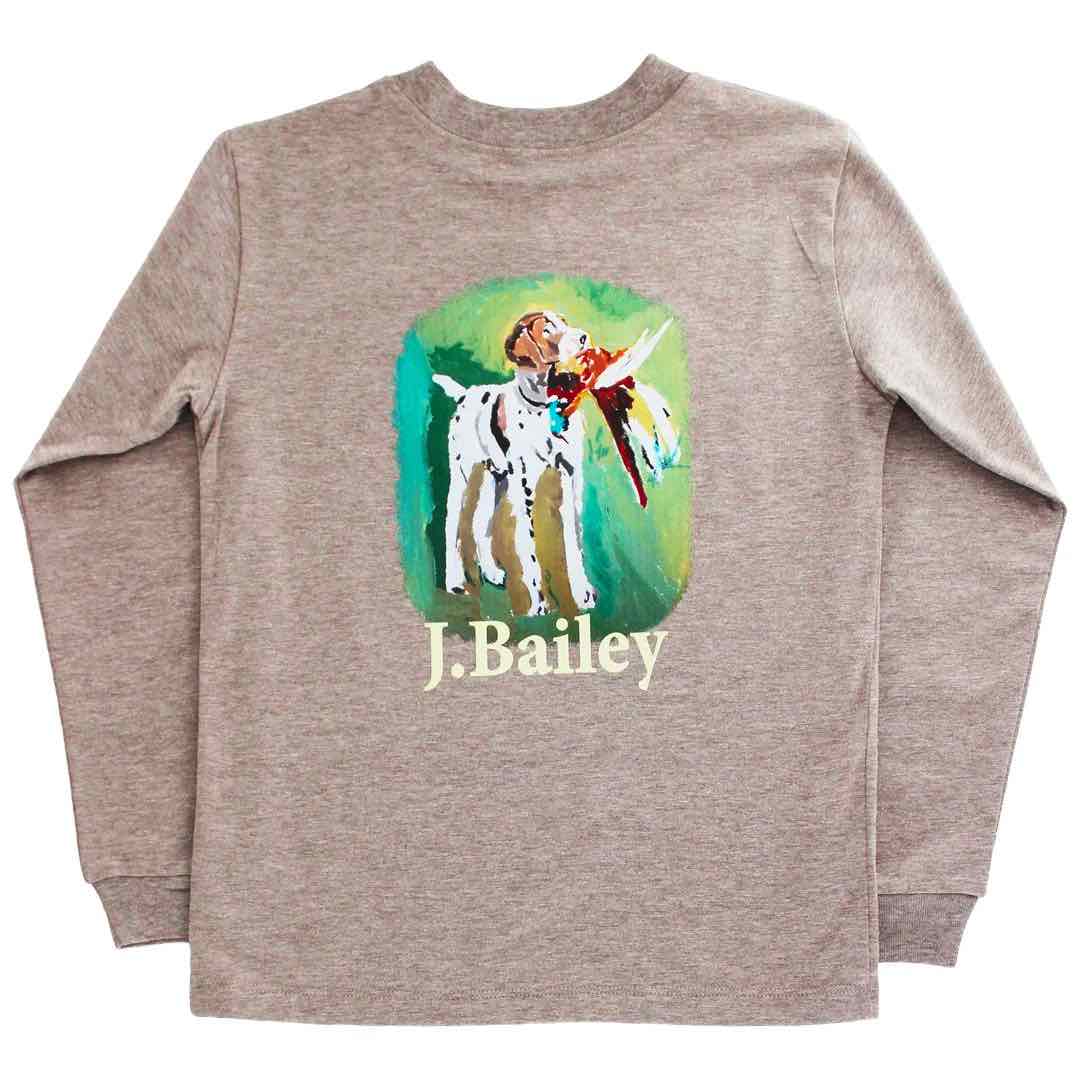 J. Bailey Long Sleeve Logo Tee - Dog on Bark