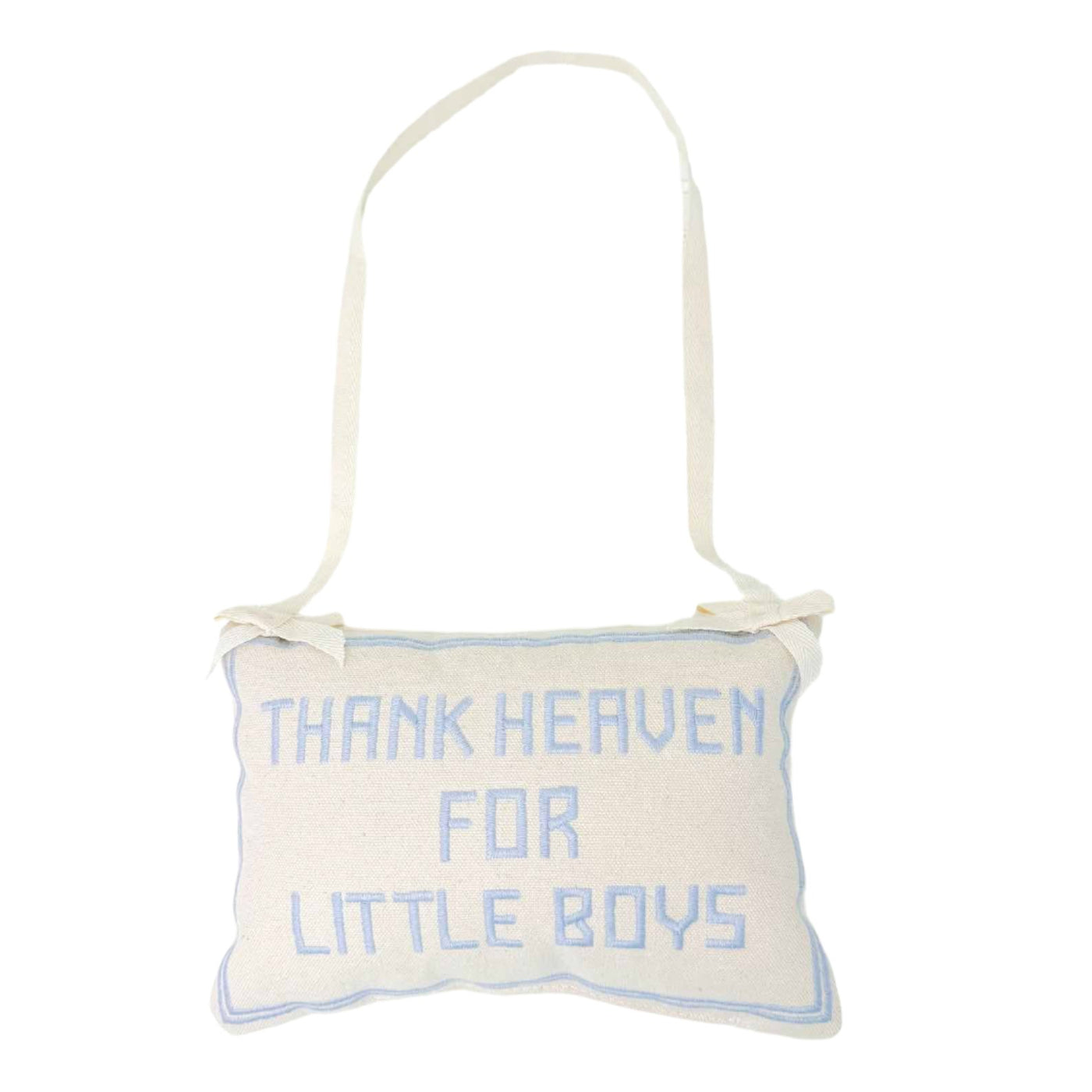 Door Hanger - Thank Heaven For Little Boys Embroidered Pillow