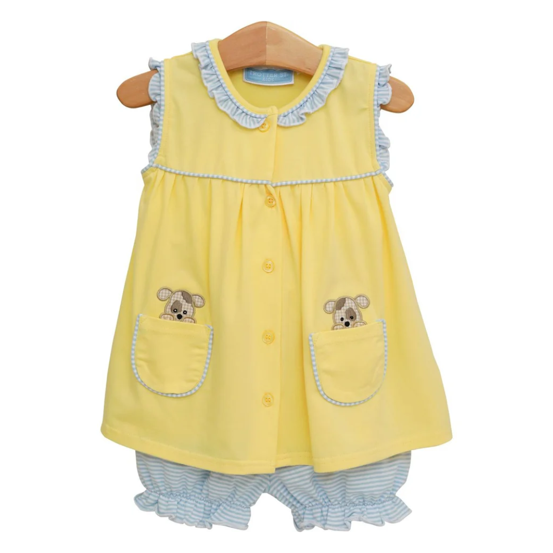 trotter street kids Bloomer Set - Puppy Paws