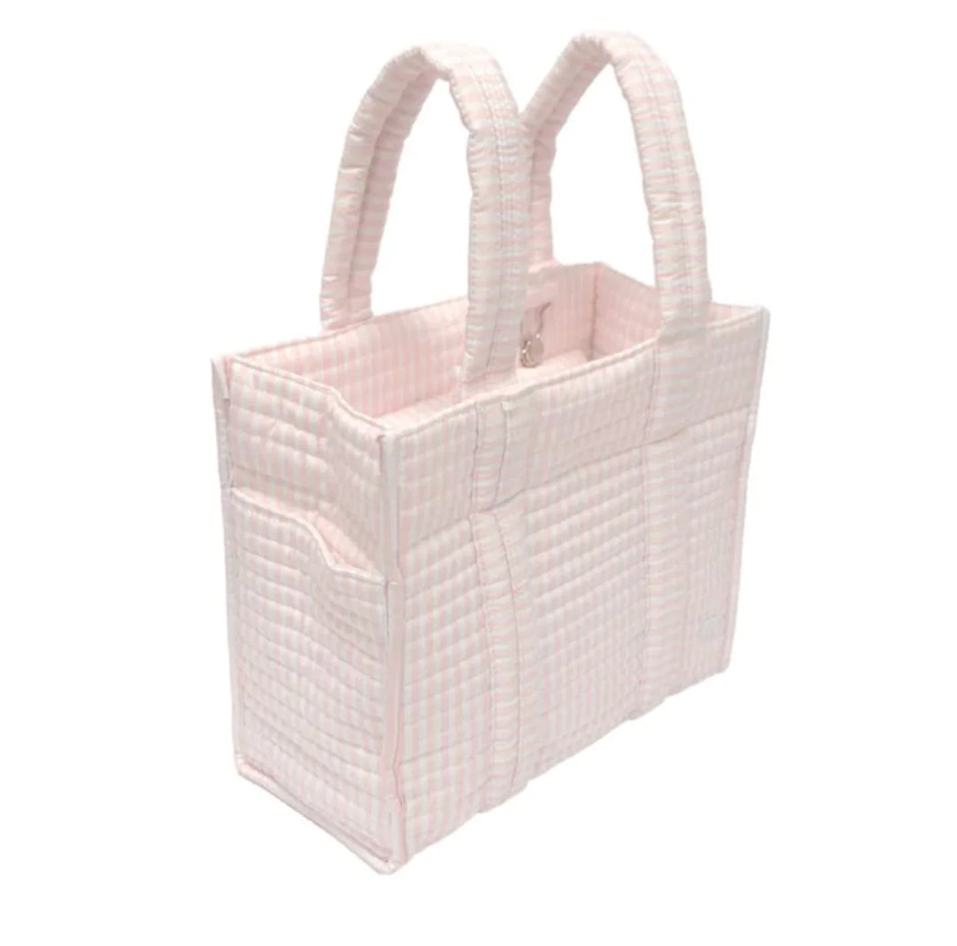TRVL Quilted Mini Go Go Tote - Pimlico Stripe Pink