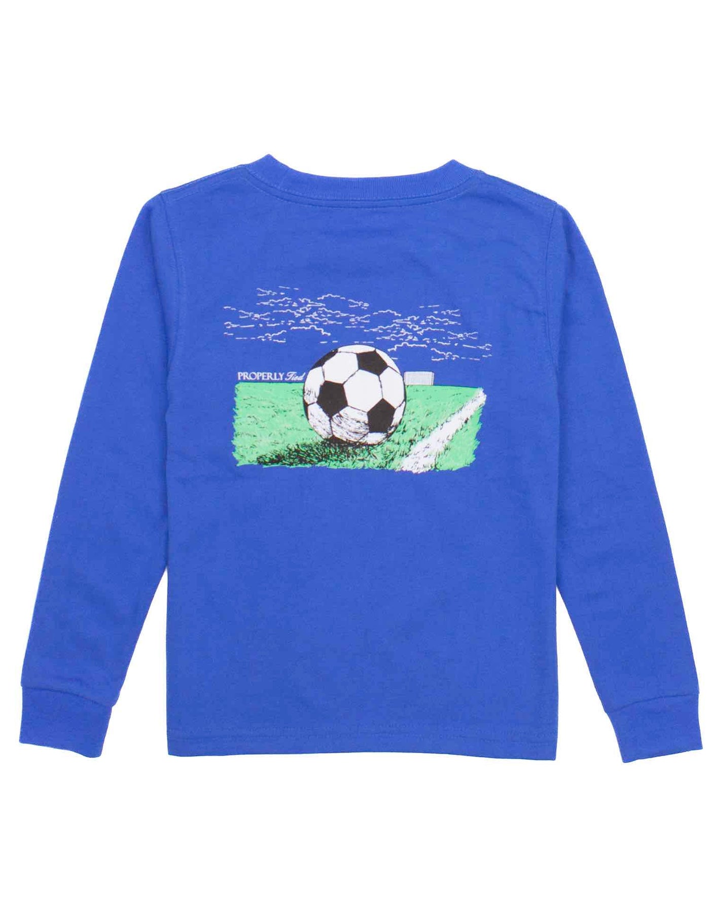 T-Shirt Long Sleeve - Soccer - Blue