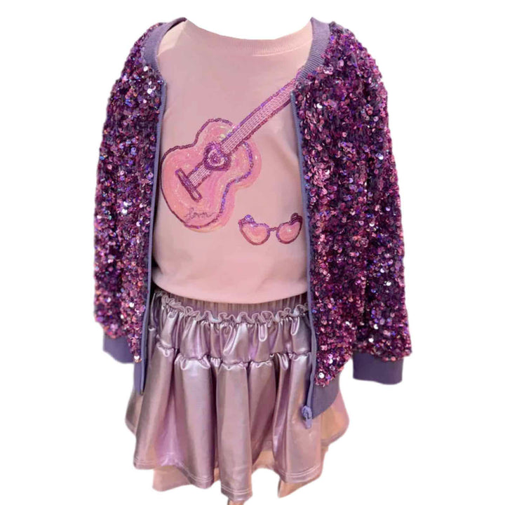 Lily Sequin Puff Shirt - Guitar