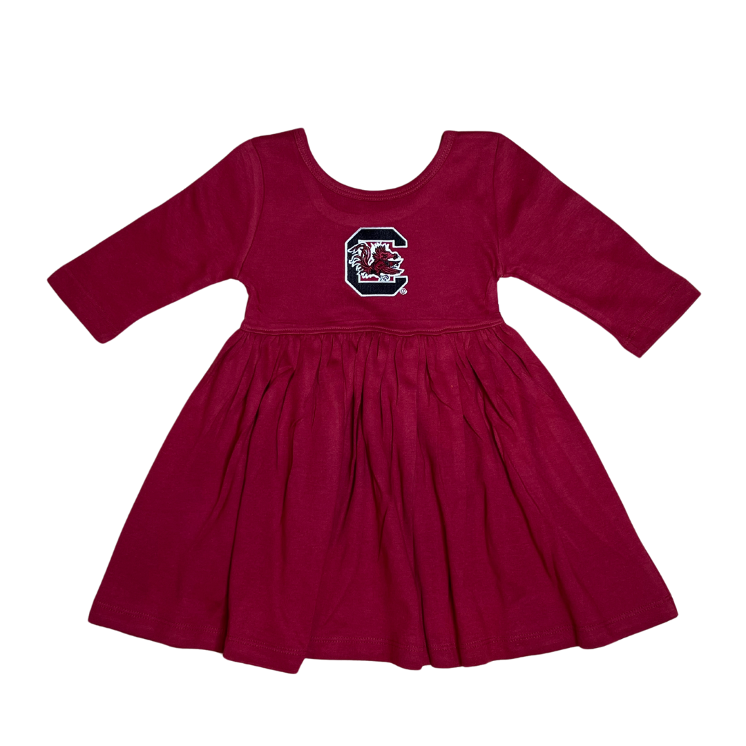 Solid Spin Dress - Garnet