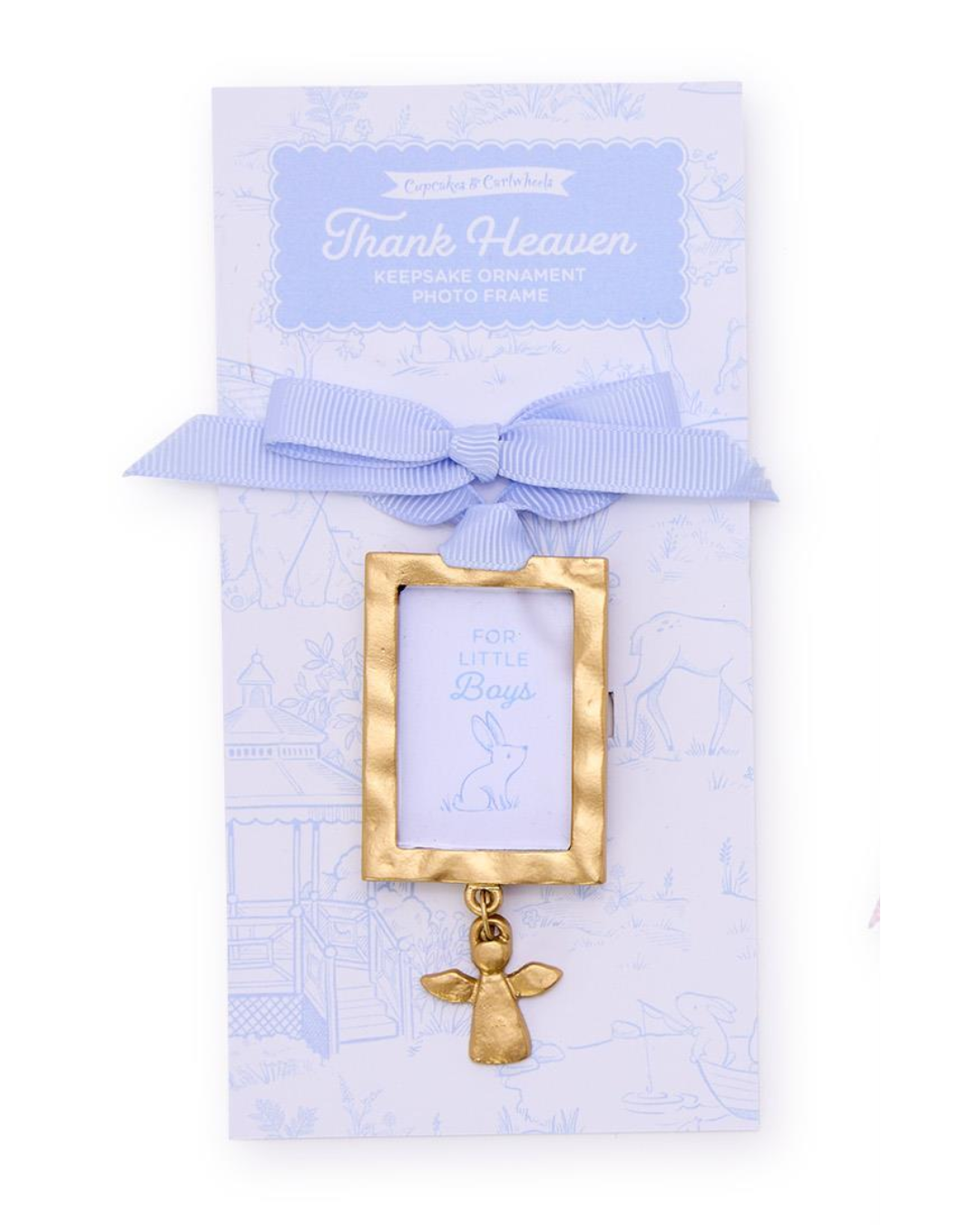 cupcakes and cartwheels two's company Photo Frame Ornament - Blue