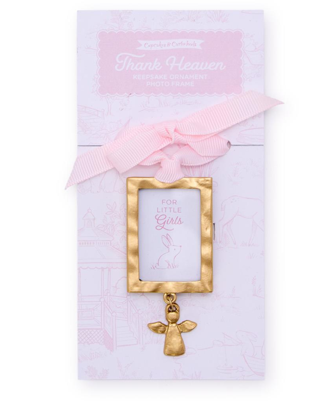 cupcakes and cartwheels two's company Photo Frame Ornament - pink