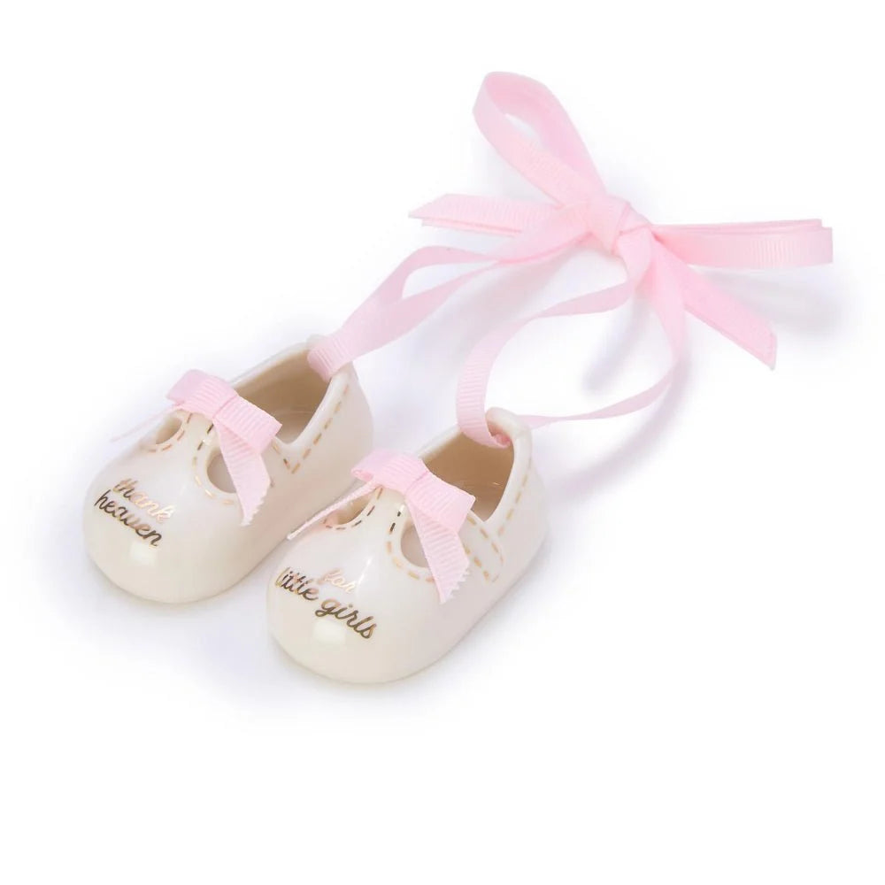 Baby Shoes Ornament - Thank Heaven for Little Girls