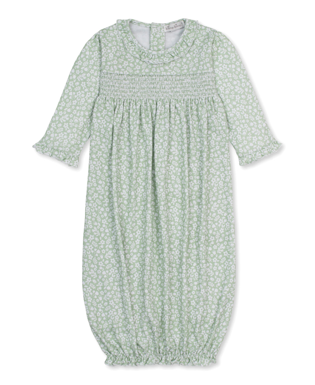 kissy kissy Sack Gown Smocked - Autumn Meadows Green