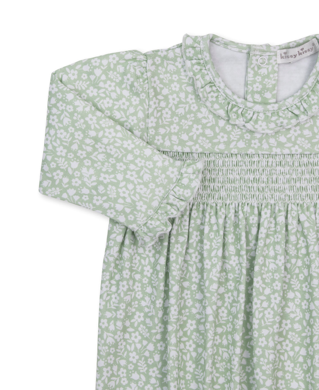 Sack Gown Smocked - Autumn Meadows Green