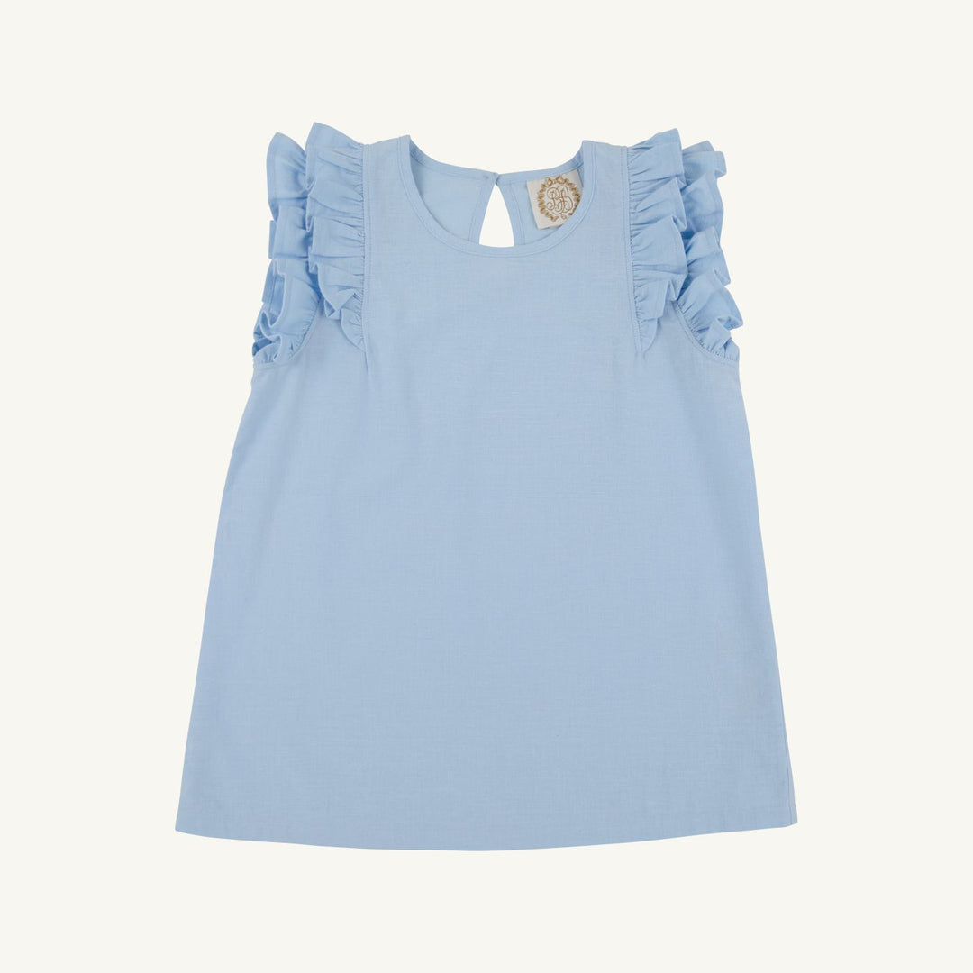 tbbc Ruehling Ruffle Top - Beale Street Blue