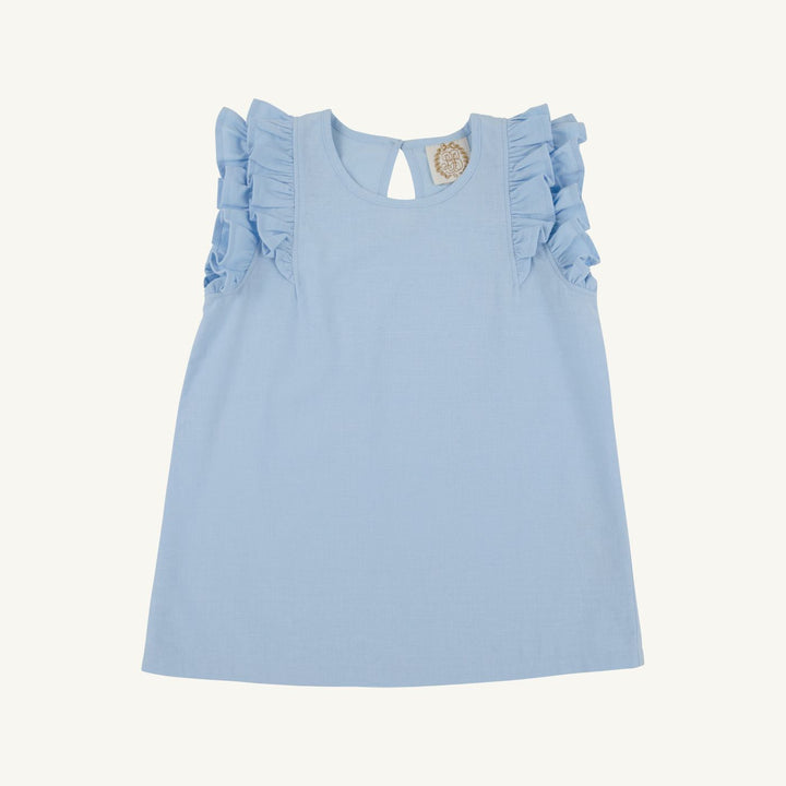 tbbc Ruehling Ruffle Top - Beale Street Blue