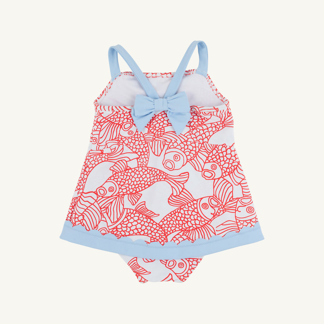 Stratford Scallop Swimsuit - Big Fish Red