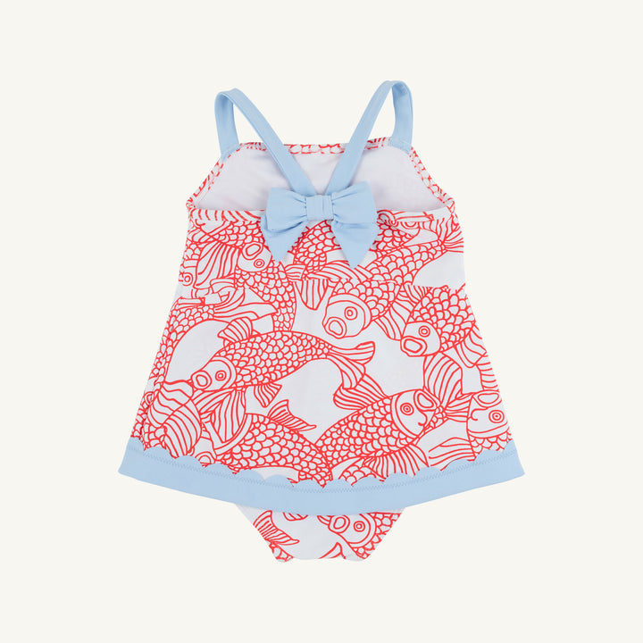Stratford Scallop Swimsuit - Big Fish Red
