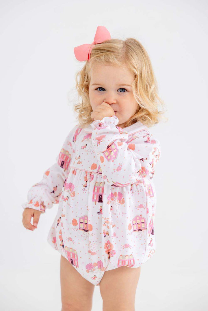 Long Sleeve Britt Bubble - Fall on Fincastle Rd/Sandpearl Pink