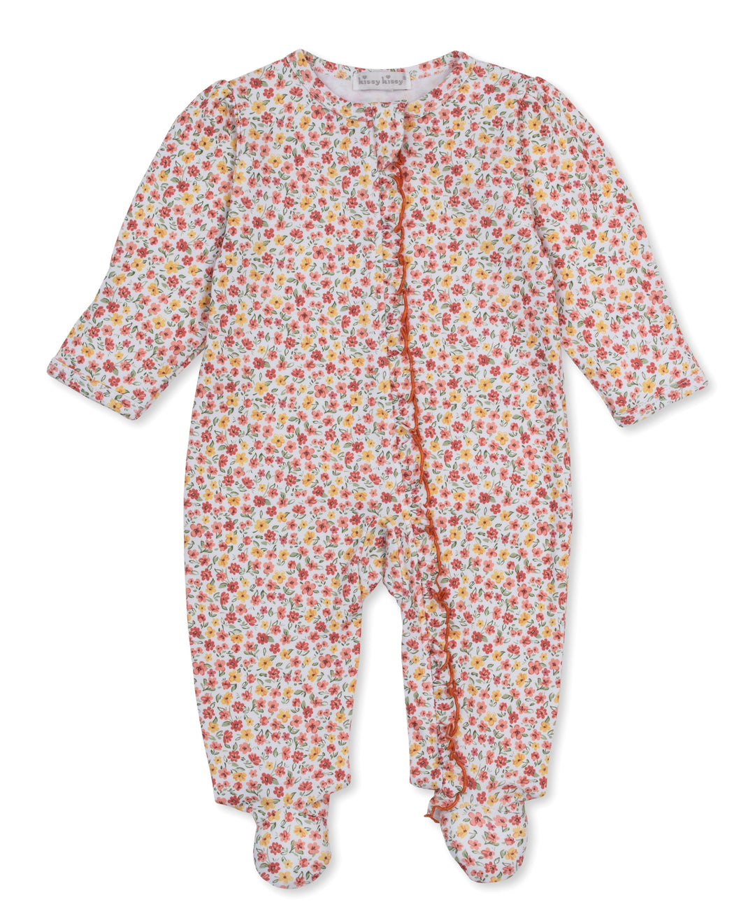 Kissy Kissy Zipped Footie - Fall Floral Collection