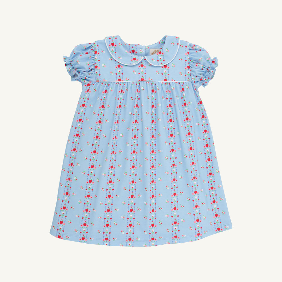 tbbc Holly Day Dress - First Day Flowers with Worth Avenue White