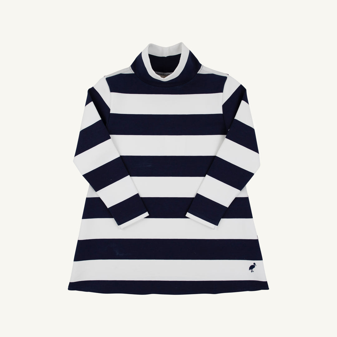 tbbc Prepletic Finley Funnel Dress -  Nantucket Navy Rugby Stripe