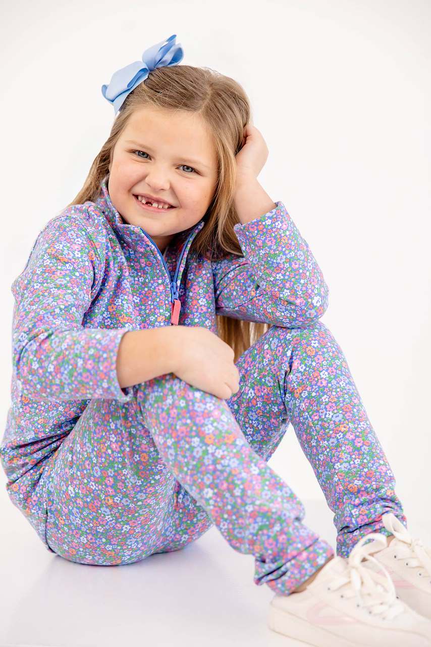 Canter Collar Half-Zip - Mountain Brook Mini Floral