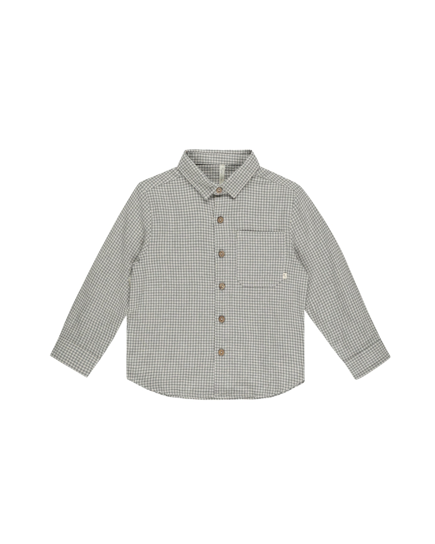 Collared Long Sleeve Shirt - Forest Gingham