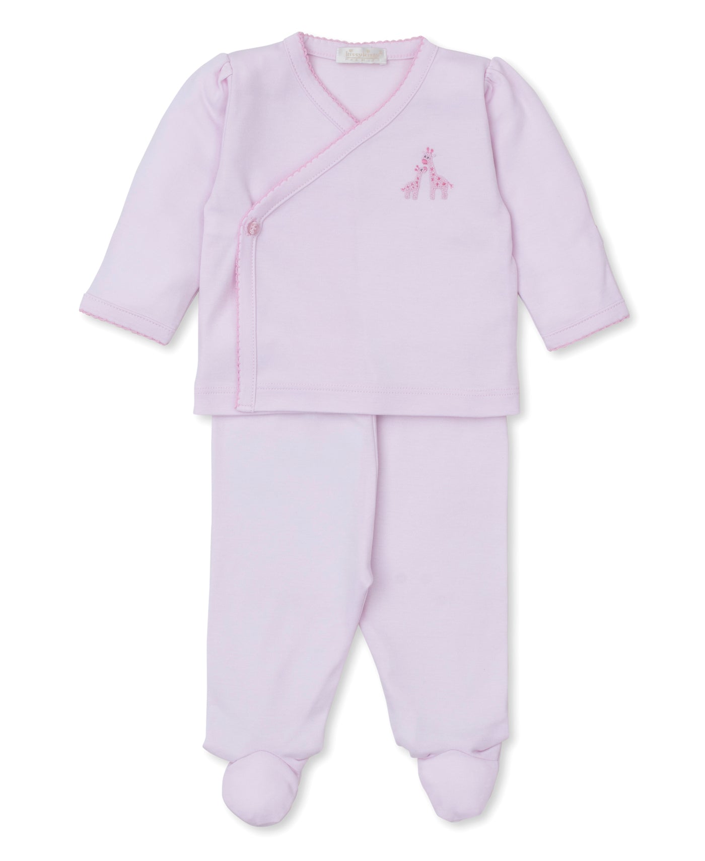 Footed Pant Set - Premier Giraffe Glee - Pink